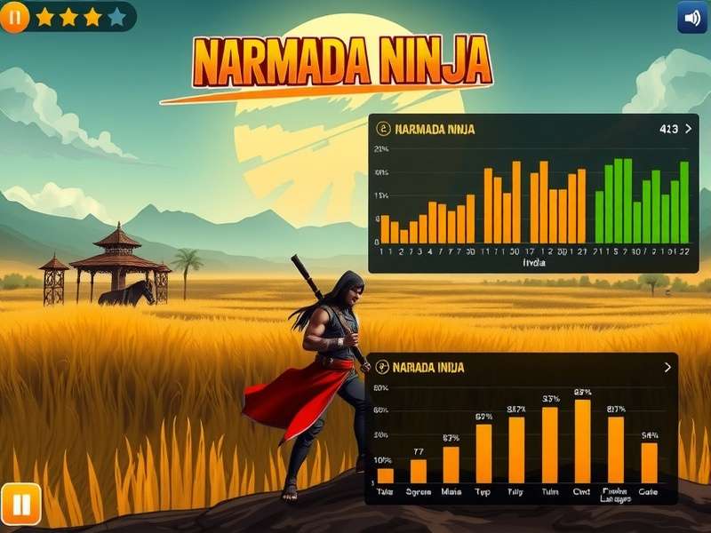 Narmada Ninja download statistics chart showing growth in India